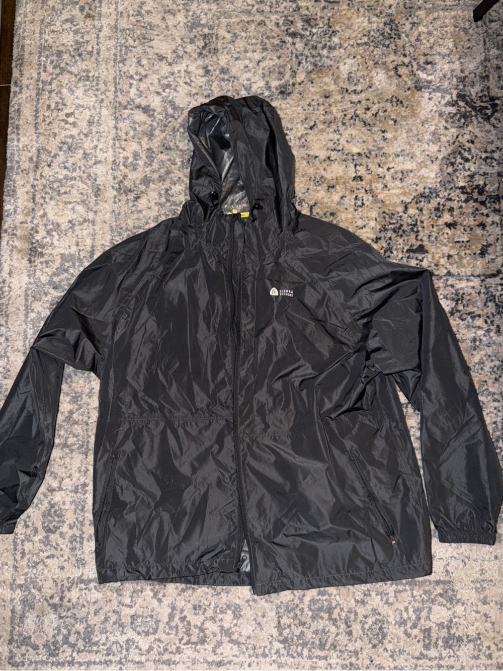 Men's Dark Grey Hooded Rain Jacket by Sierra Designs
